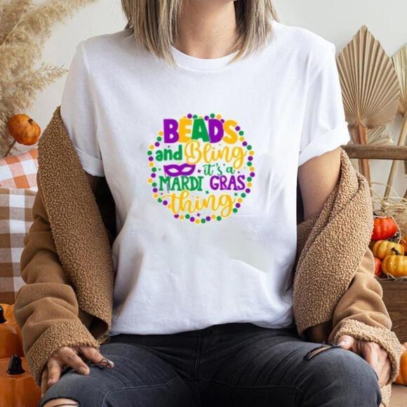 Olin
D Other - Mardi Gras Festival Beads Bling New Orleans T-Shirt